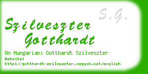 szilveszter gotthardt business card